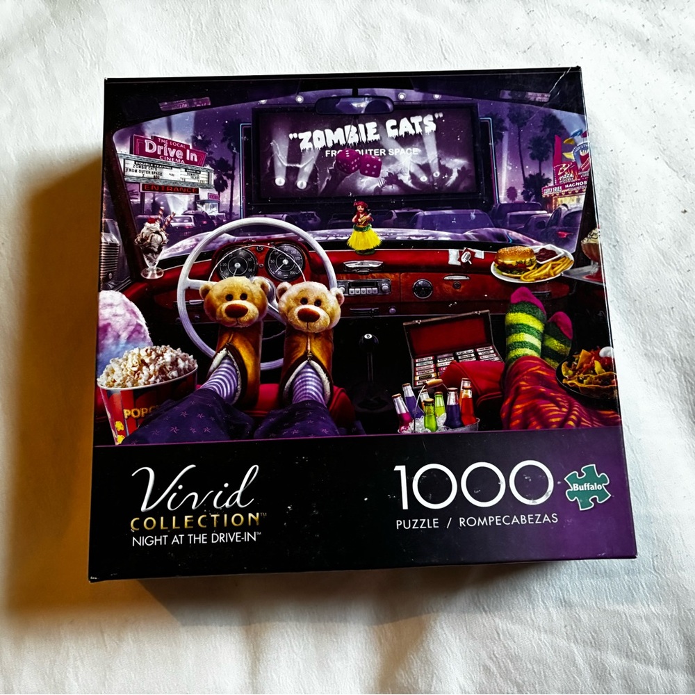 Vivid Collection Drive-In Puzzle - Purple and Black